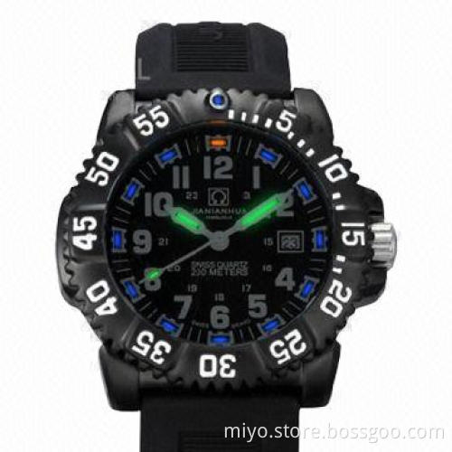 Tritium Watch with Swiss Ronda Movement, Unique and Novelty Tritium Gas Apply to Watch, OEM/ODM